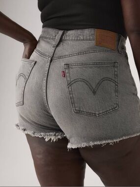 Levi's 505 Big Girls distressed denim cutoff shorts | 14/27